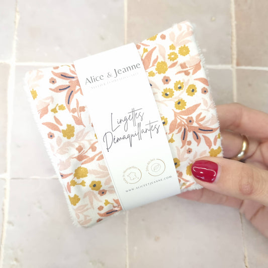 Lingettes démaquillantes lavables réutilisables X5 - Léontine