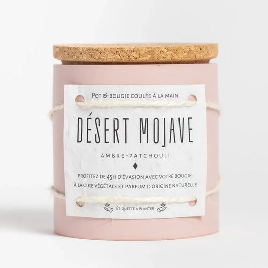 Bougie naturelle artisanale - Désert mojave (ambre & patchouli)