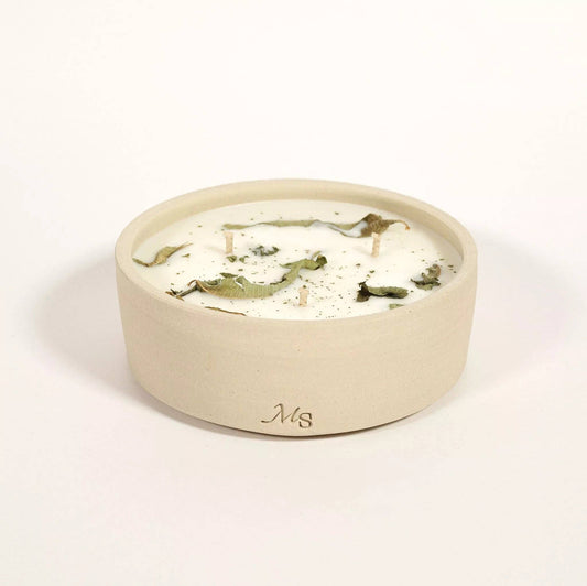Bougie en grès - Verveine