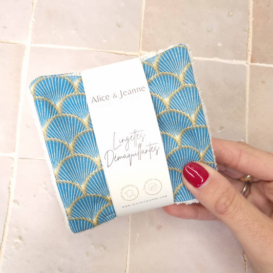 Lingettes démaquillantes lavables réutilisables X5 - Mermaid