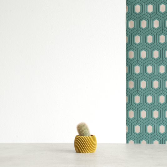 Petit cache pot Twist - Jaune