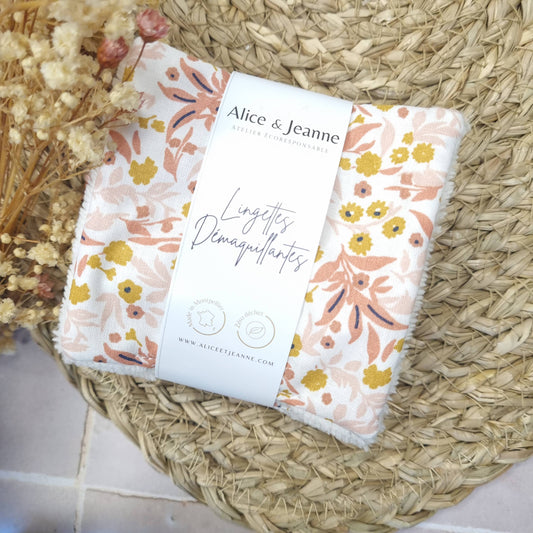 Lingettes démaquillantes lavables réutilisables X5 - Léontine