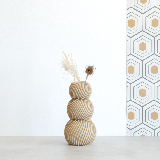 Vase Twist - Crème bouleau