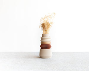 Vase modulaire Austin - Crème et terracotta