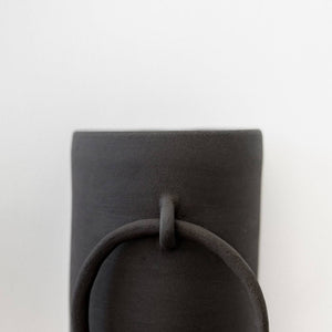 Vase en grès Big ring - Noir