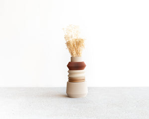 Vase modulaire Austin - Crème et terracotta