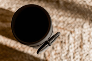 Vase en grès Big ring - Noir