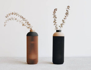 Vase Onde - Noir