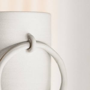 Vase en grès Big ring - Crème