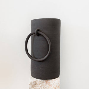 Vase en grès Big ring - Noir