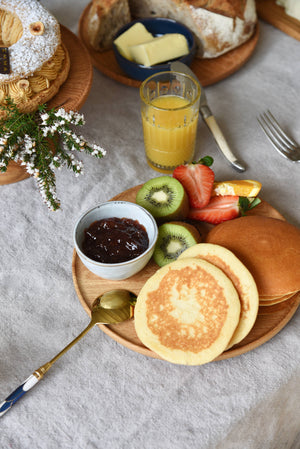 Assiette de présentation en bois