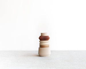 Vase modulaire Austin - Crème et terracotta