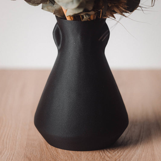 Vase pour fleurs séchées - Sculpt (noir ébène)