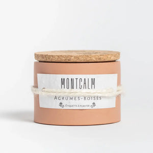 Bougie naturelle artisanale - Montcalm (agrumes boisés)