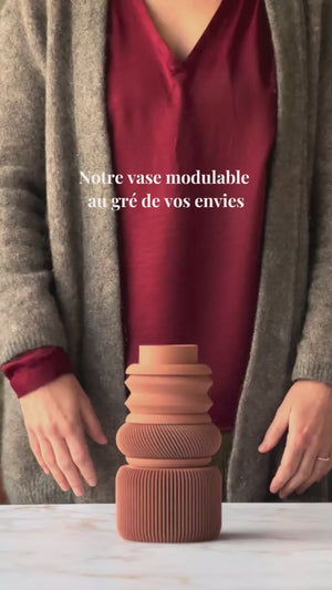 Vase modulaire Nu - Terracotta
