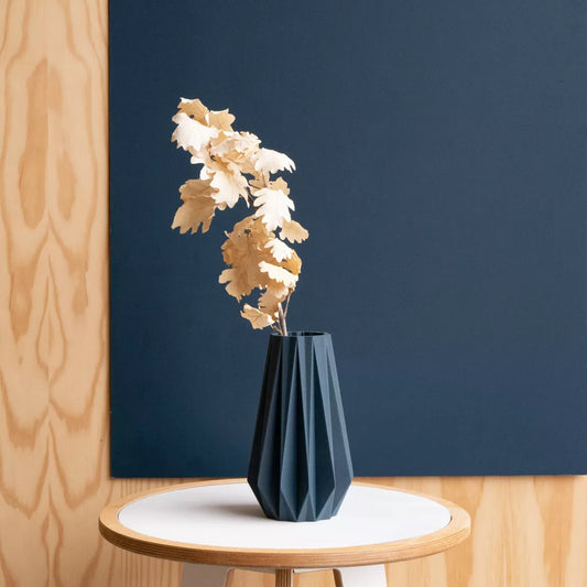 Vase pour fleurs séchées - Origami Bleu