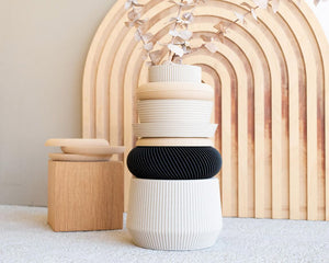 Vase modulaire Venise - Blanc et noir
