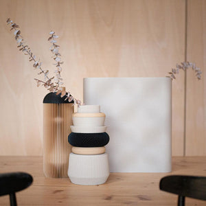 Vase modulaire Venise - Blanc et noir