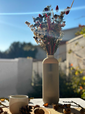 Vase pour fleurs séchées - Onde (blanc)