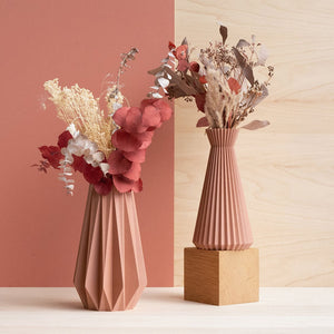 Vase pour fleurs séchées - Origami (terracotta)