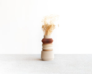 Vase modulaire Austin - Crème et terracotta