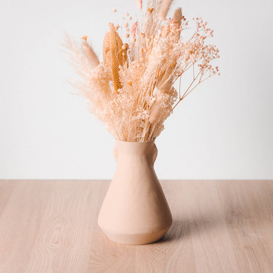 Vase pour fleurs séchées - Sculpt (crème bouleau)